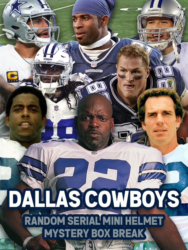 Dallas Cowboys Signed Mini Helmet Random Serial Mystery Box Break - ROUND 2