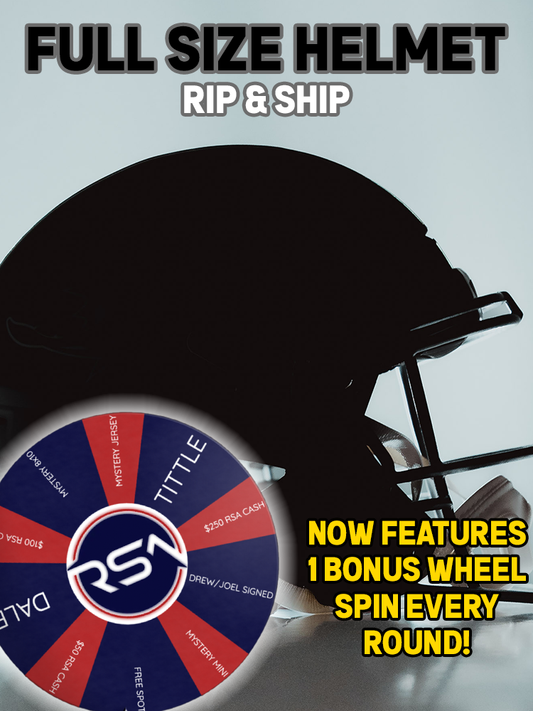 One Full Size Helmet Rip & Ship w/Bonus Wheel Spin!