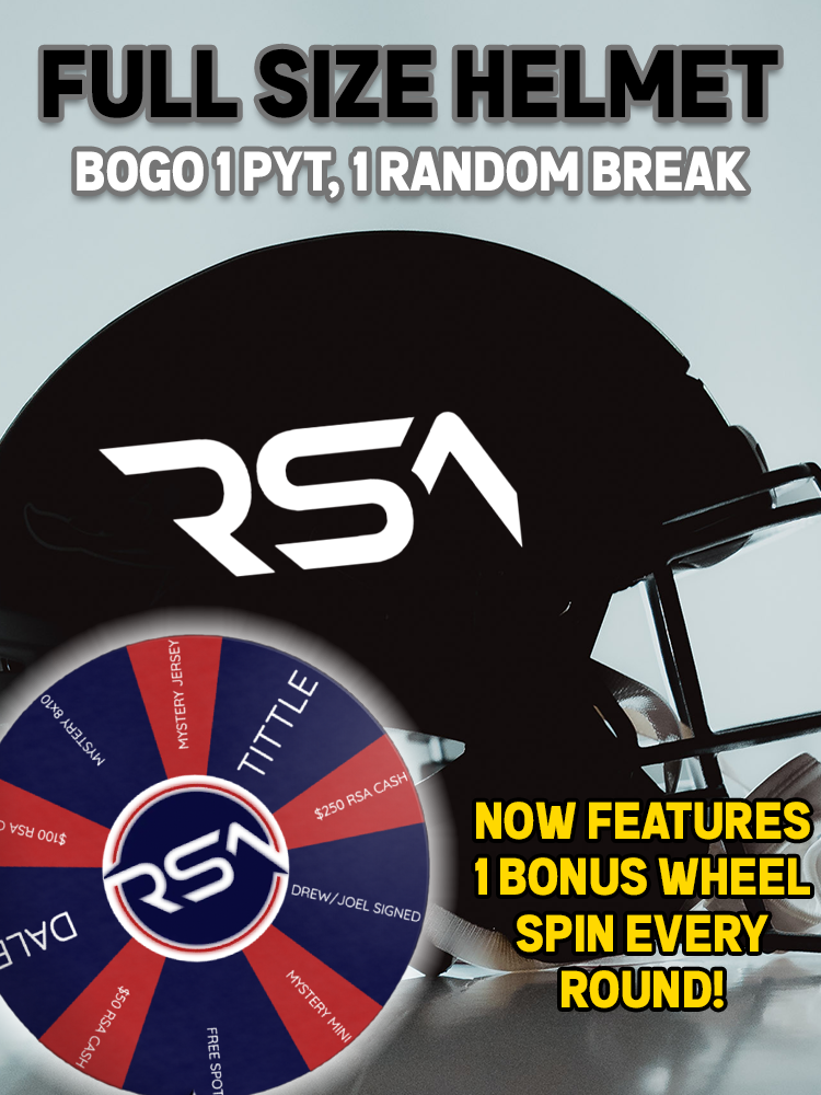 One Full Size Helmet: BOGO 1 PYT, 1 RANDOM TEAM Break w/Bonus Wheel Spin! - Round 23