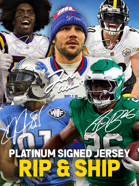 Platinum Signed Football Jersey: Rip & Ship